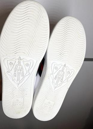 Оригінальні жіночі кросівки gucci made in italy size 36 23 см натуральна шкіра ідеальний стан 10/105 фото
