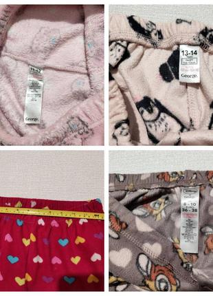 Набор 4шт. штанов домашних пижамных подросток махра, флис, б/у.2 фото