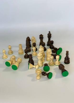Комплект шахових фігур з дерева в коробці для зберігання, арт.8095256 фото