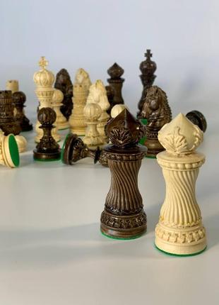Комплект шахових фігур з дерева в коробці для зберігання, арт.8095252 фото