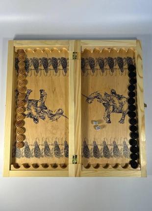 Комплект шахових фігур з дерева в коробці для зберігання, арт.8095259 фото