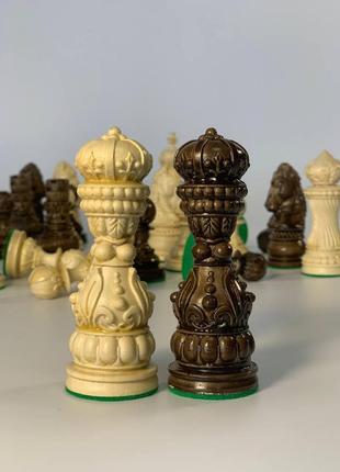 Комплект шахових фігур з дерева в коробці для зберігання, арт.8095254 фото