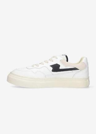 Шкіряні кросівки stepney mid club pearl-strike leather колір білий ya09510-whtblk