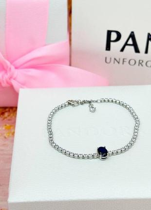 Серебряный браслет pandora "блеск pave" 590039c015 фото