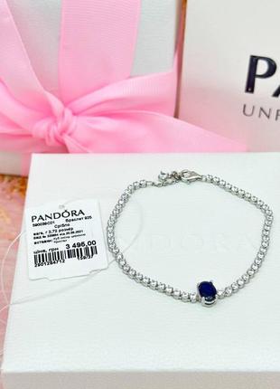 Серебряный браслет pandora "блеск pave" 590039c012 фото