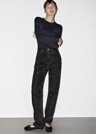 Джинси zara relaxed fit straight lef, штани