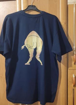 Мужская коттоновая футболка с прикольным принтом valentino style 2xl2 фото