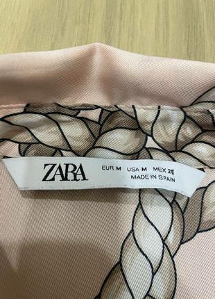 Акция 🎁 стильная атласная рубашка блуза zara с принтом asos h&amp;m7 фото