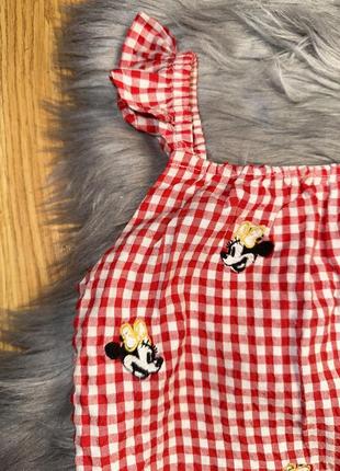 Стильний якісний мусліновий костюм комплект minnie mouse для дівчинки 2/3р george3 фото