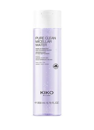Мицеллярная вода kiko milano для нормальной и сухой кожи pure clean micellar water normal to dry. мицеллярная вода коко мелко
