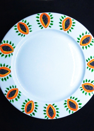 Набір тарілок на 6 персон, тарілки обідні ручної роботи5 фото