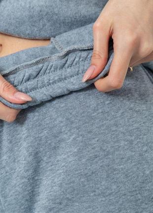 Спорт штани жіночі на флісі, колір сірий, 214r1075 фото