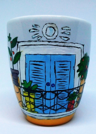 Кружка, чашка ручної роботи з розписом, на подарунок, чашка керам1 фото