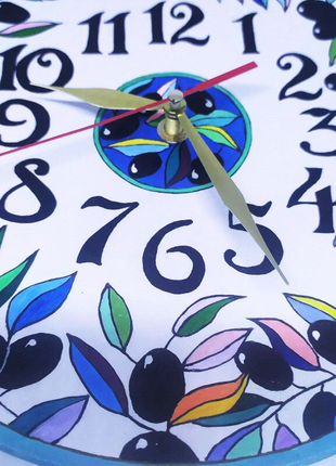 Годинники настінні керамічні, круглі годинники прованс3 фото