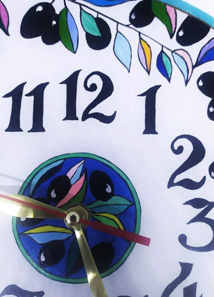 Годинники настінні керамічні, круглі годинники прованс4 фото