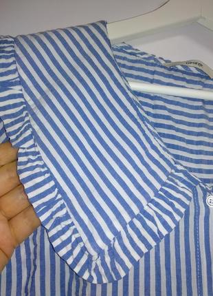 Рубашка в полоску с воротничком в стиле ретро 18/52-54 размер6 фото