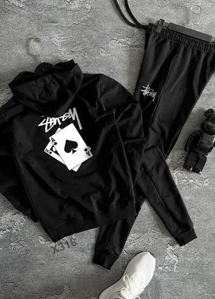 Костюм чоловічий stussy карта весна1 фото