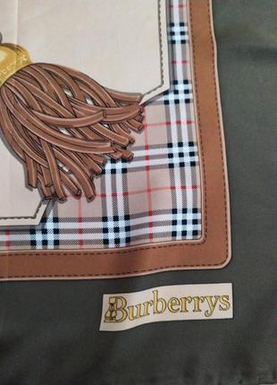 Burberry стильный винтажный шелковый платок
