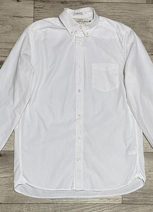 Белая рубашка h&m, р.s-m