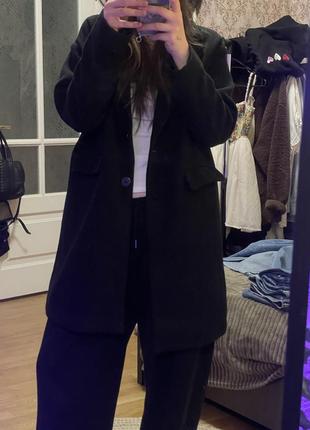 Пальто черное pull &amp; bear 4
