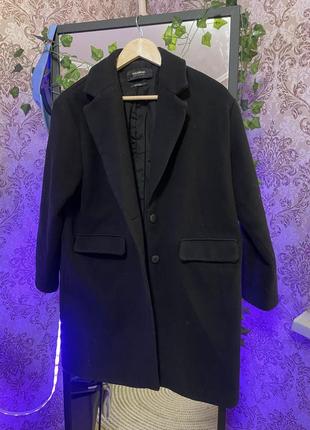 Пальто черное pull &amp; bear 3