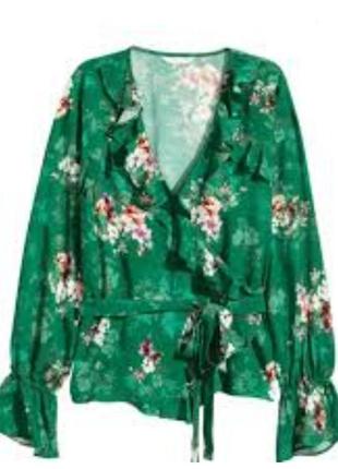 Блуза из вискозы  в цветочный принт р.s1 фото