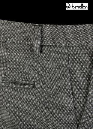 Элегантные женские брюки unitedcolorsofbenetton комфортный стрейч серого цвета в мелкую ёлочку  размер-38  30у€2 фото