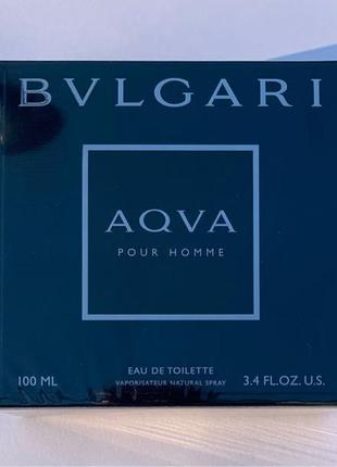 100ml bvlgari aqva pour homme eau de toilette 3.3 oz new ovp1 фото