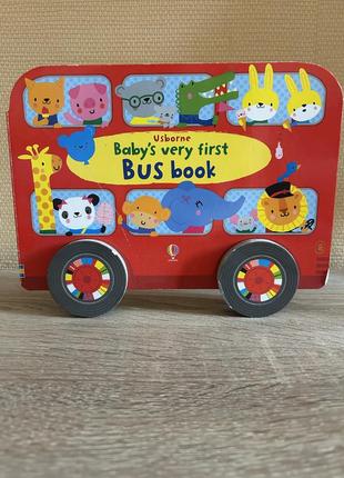 Baby very first bus book. книга автобус