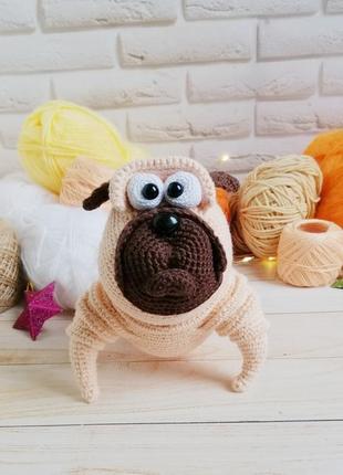 Собака мягкая игрушка, мопс, подарок для девочки или мальчика