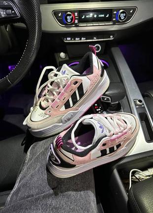 Трендовые женские кроссовки adidas adi2000 pink white розовые4 фото