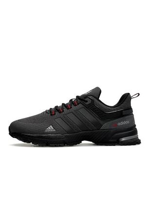 Чоловічі спортивні кросівки adidas marathon gray black пісочні легкі повсякденні кроси адідас весна літо