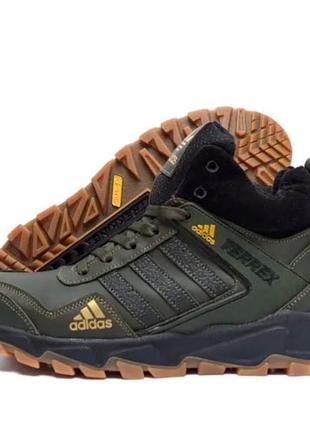 Черевики adidas terrex чоловічі хакі зимові 40-45