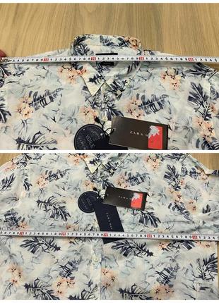 Акция 🎁 новая стильная гавайская рубашка zara man slim fit asos h&amp;m8 фото