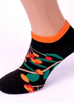 Жіночі короткі шкарпетки з 3d рельєфним принтом4 фото