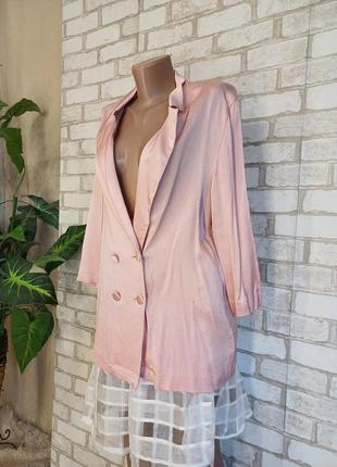 Фирменная bershka блуза на запах на пуговицах на 86 % вискоза цвета пудра, размер л-ка4 фото