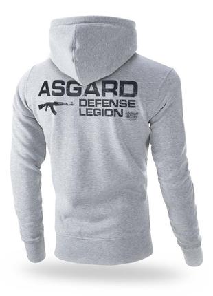 Чоловіча толстовка сіра dobermans aggressive asgard bz305egy худі на блискавці з капюшоном (m) доберман агресив