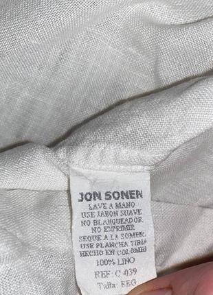 Чоловіча лляна сорочка jon sonen size xl-xxl9 фото