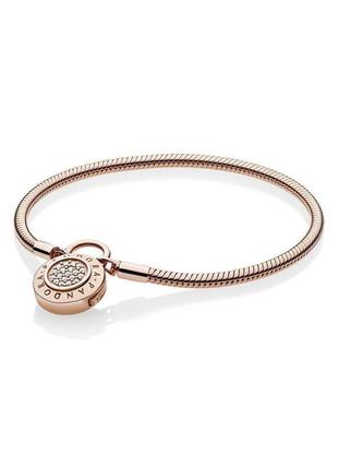 Серебряный браслет pandora rose 587757cz - утонченная игра золота и серебра на вашем запястье