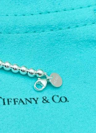 🌟 серебряный браслет tiffany & co с мятным сердцем7 фото