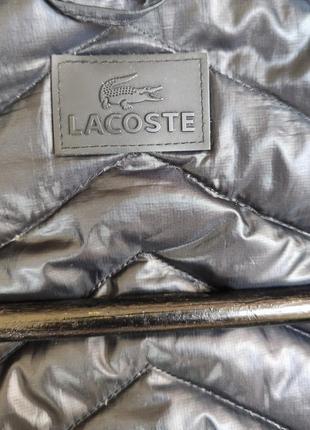 Стильная легесенка стеганная пуховая курточка lacoste, оригинал 🔥🔥🔥4 фото
