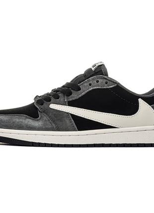 Nike air jordan 1 retro low travis scott silver