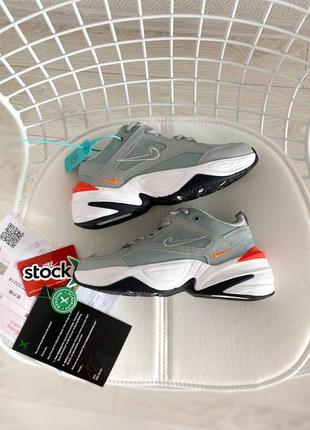 Кросівки nike m2k tekno "grey/orange"