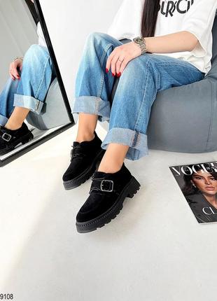 Женские туфли броги из натуральной замши 9107 новая коллекция 20245 фото