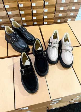 Женские туфли броги из натуральной замши 9107 новая коллекция 20248 фото