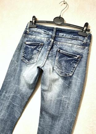Eagame отличные джинсы синие средней плотности зауженные слим на все сезоны мужские 38-40-425 фото