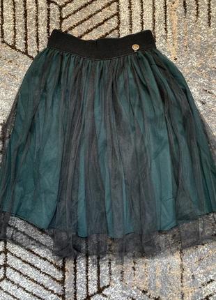 Спідниця двошарова із сіткою