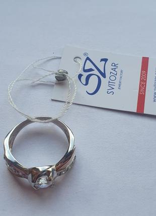 Серебряное кольцо с золотыми вставками 19 размер, svitozar7 фото