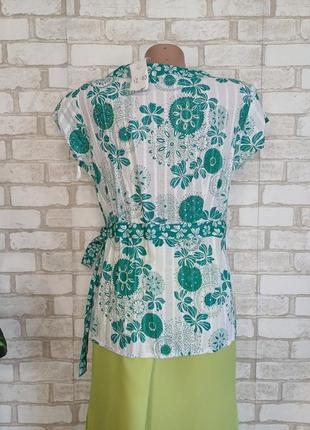 Фірмова new look з биркою бавовняна блуза на захід у ніжному бірюзовому, розмір л-ка2 фото