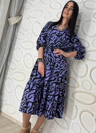 Жіноча сукня міді на гудзиках з поясом 5 кольорів9 фото